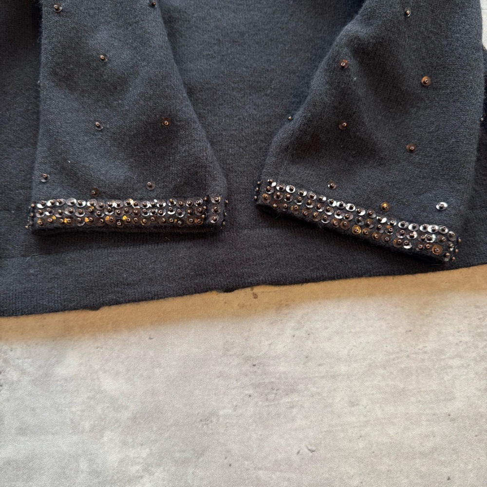 Ann Taylor Sequin Rabbit Hair Cashmere Wool Blend Cardigan With Sequins Medium - Picture 7 of 9